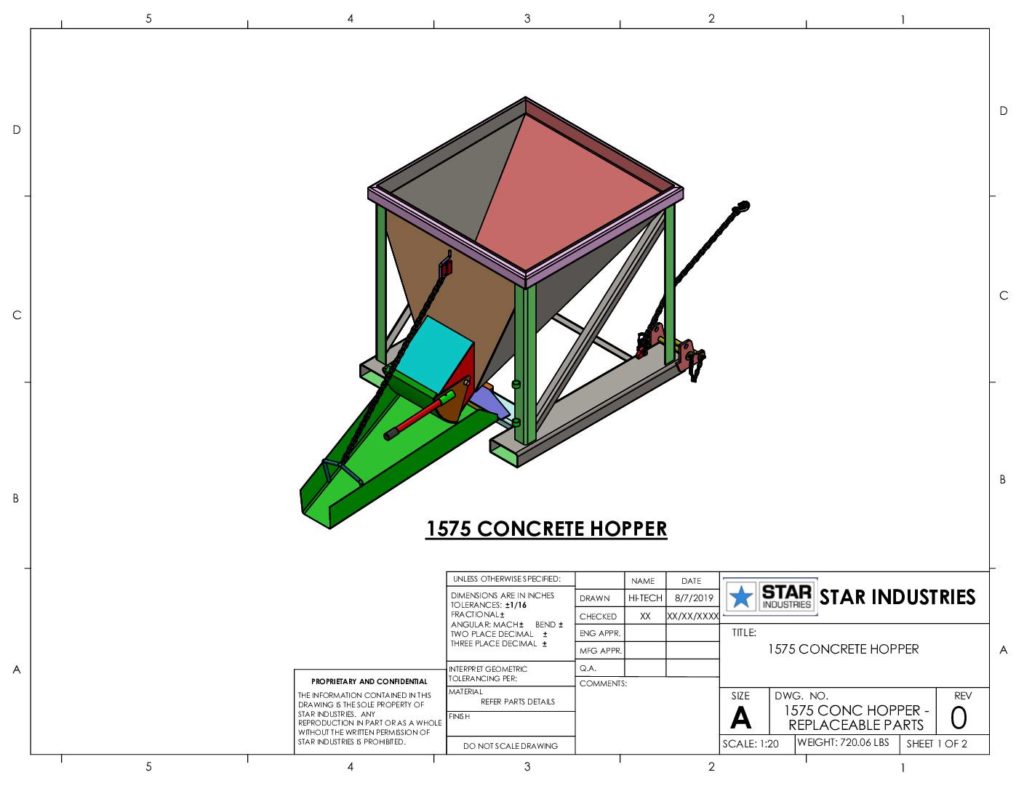 Concrete Hopper - Replaceable Parts