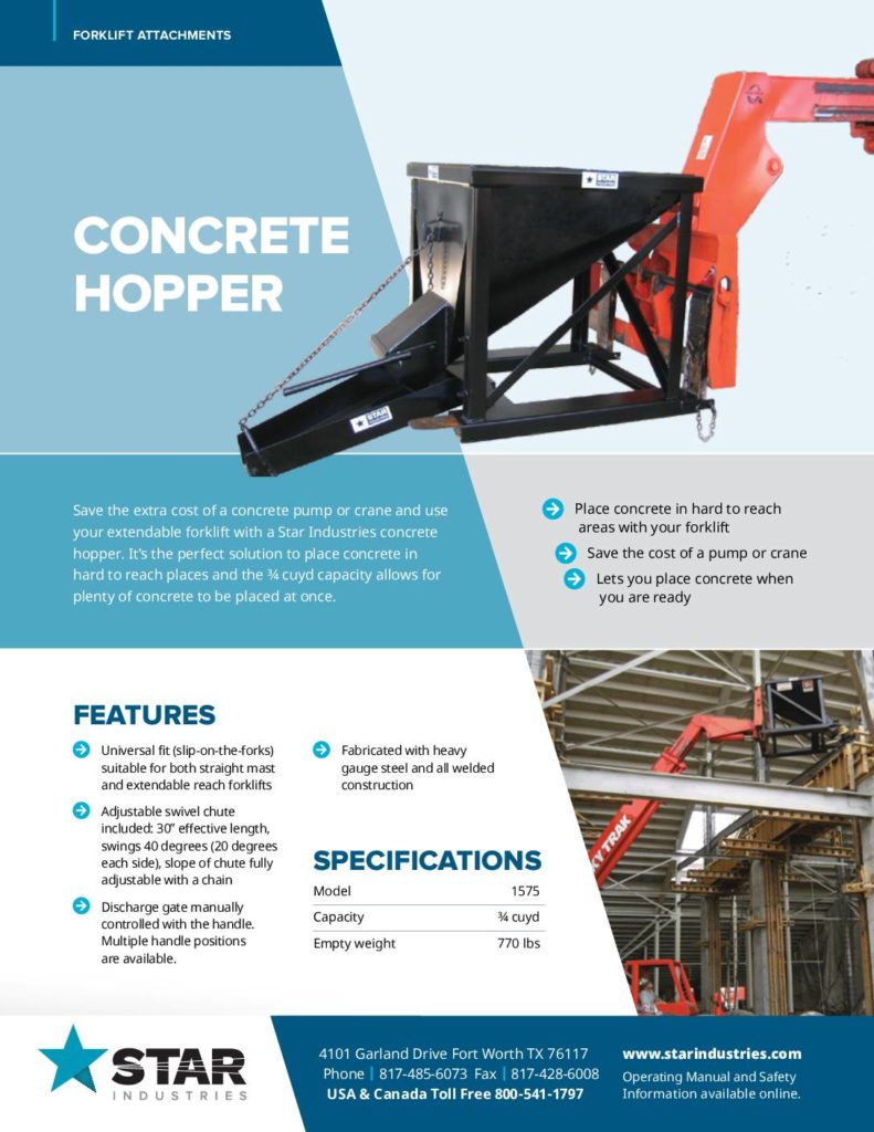 Concrete Hopper - Product Sheet