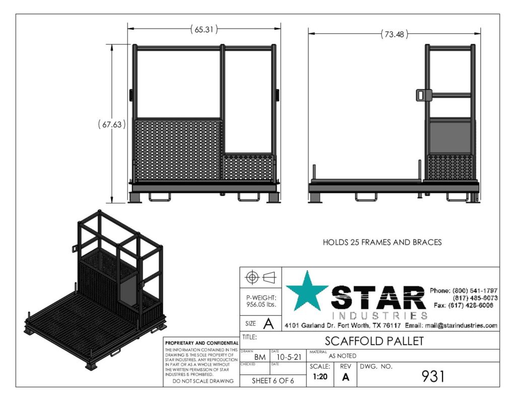 Scaffold Pallet - DLR Drawing