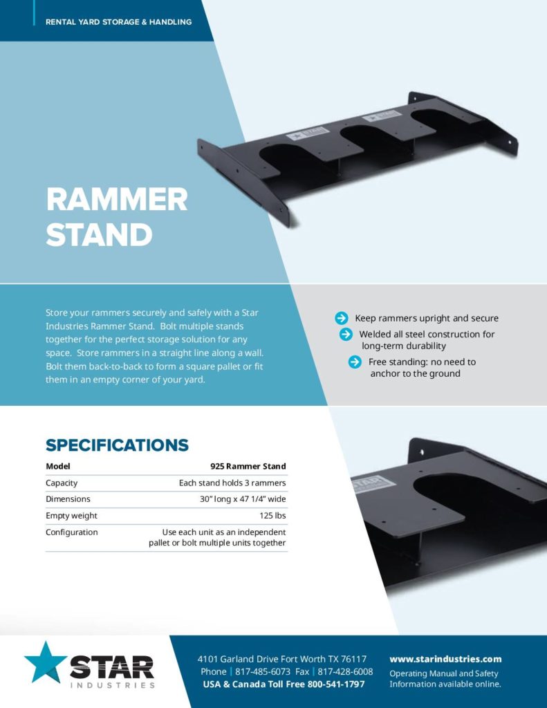 Rammer Stand - Product Sheet