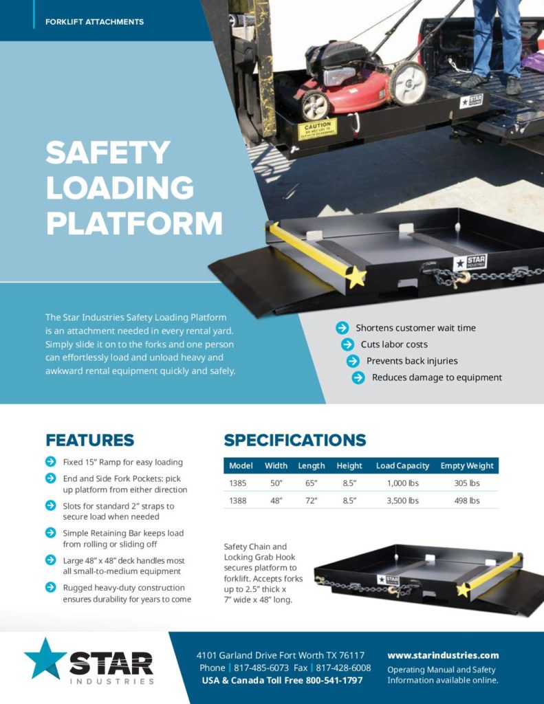 Safety Loading Platform - Product Sheet