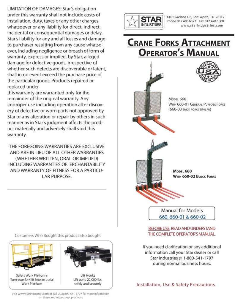 Crane Forks - Manual