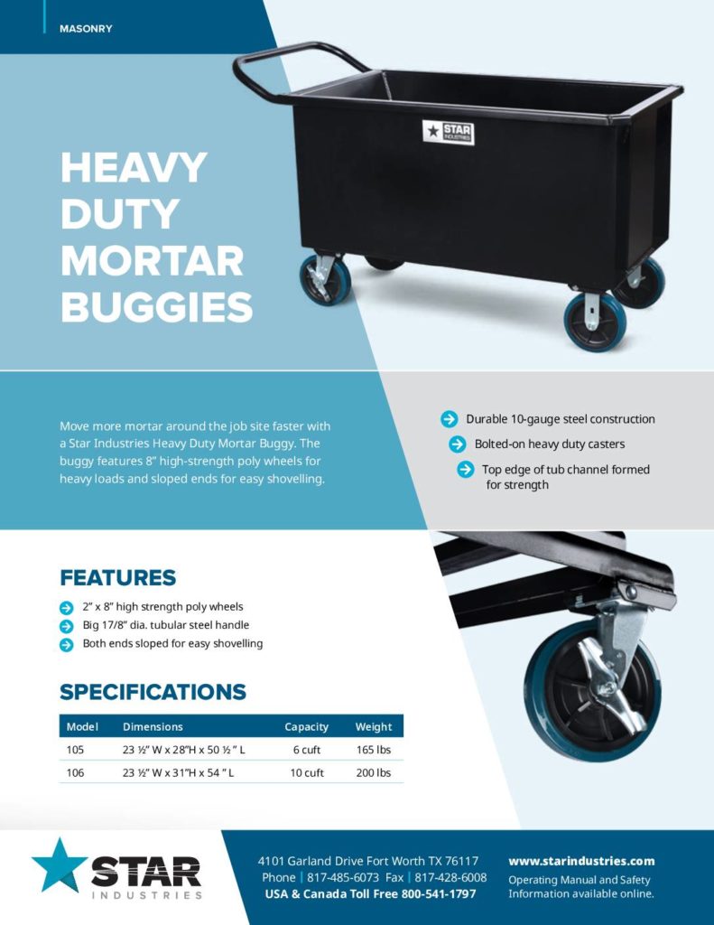 Mortar Buggies - Product Sheet