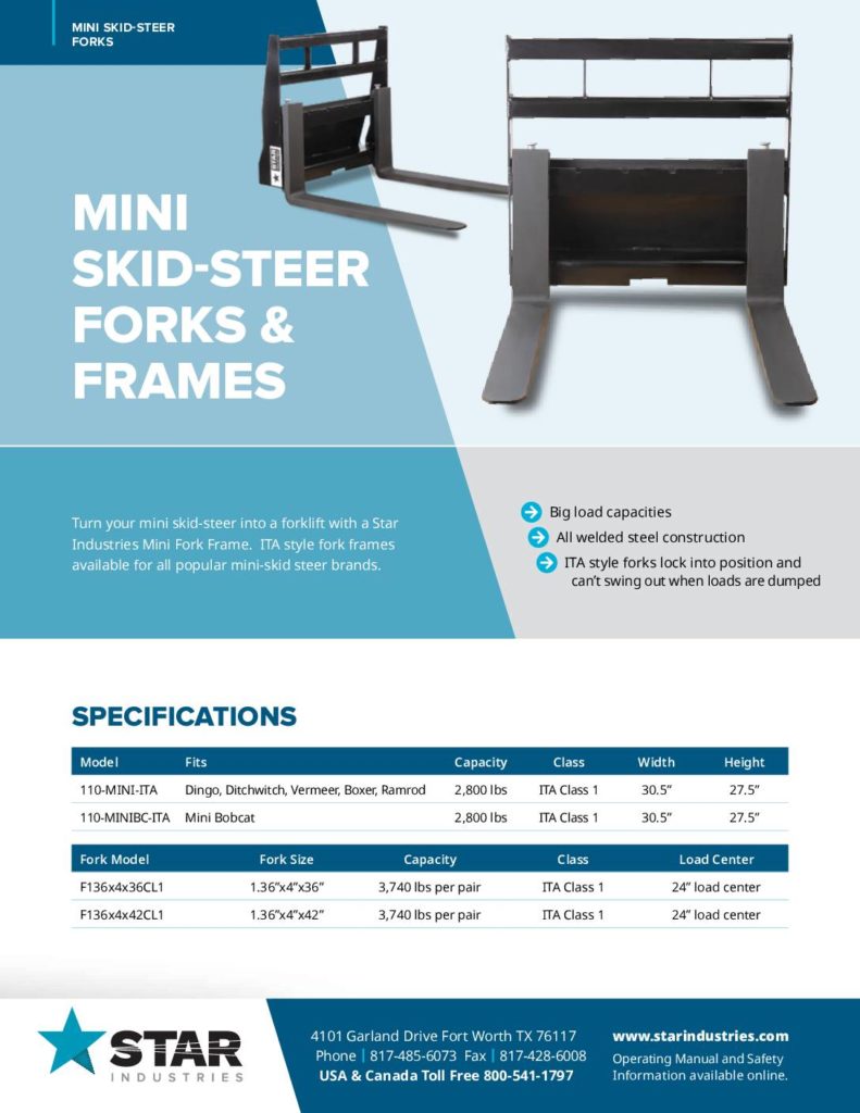 Product Sheet - Mini Forks and Frames