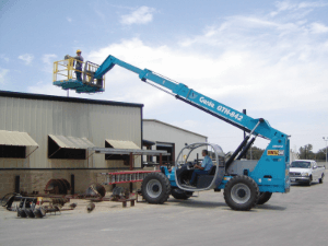 Safety Work Platform Lifting Workers with Telehandler