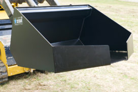 Mini Concrete Placement Bucket on skid steer