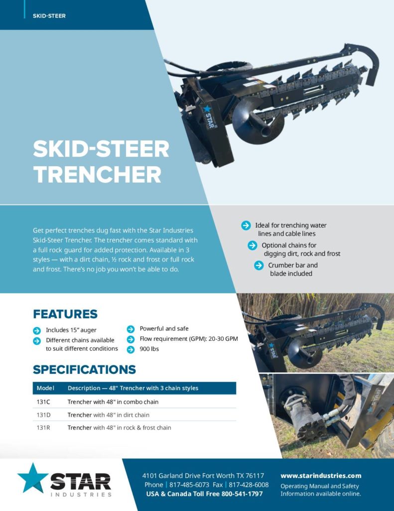 Product Sheet - Skid-Steer Trencher