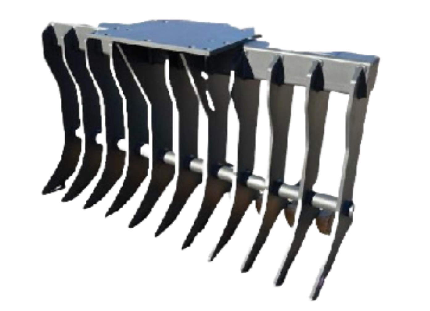 mini skid steer root rake excavator